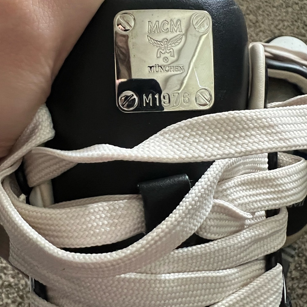 MCM Black and White Men's Sneakers